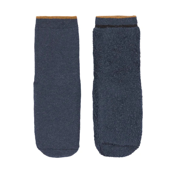 Lässig Meias Antiderrapantes Azul/Cinza - Pack 2 Meias