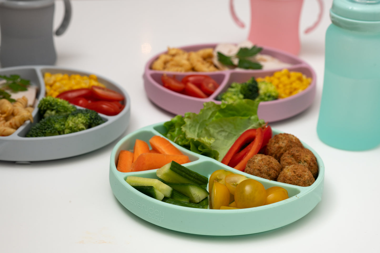 Prato De Silicone Com Ventosa EVERYDAY BABY - Cinzento