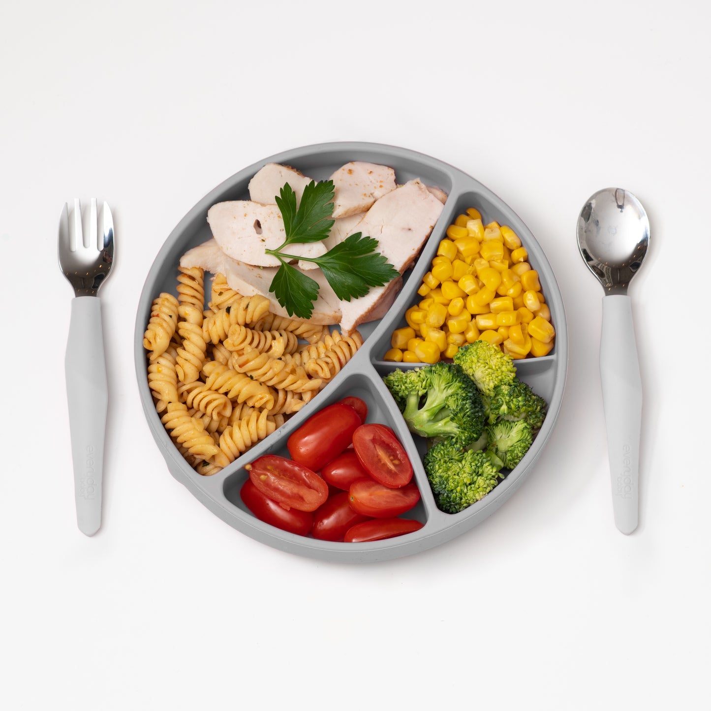 Prato De Silicone Com Ventosa EVERYDAY BABY - Cinzento