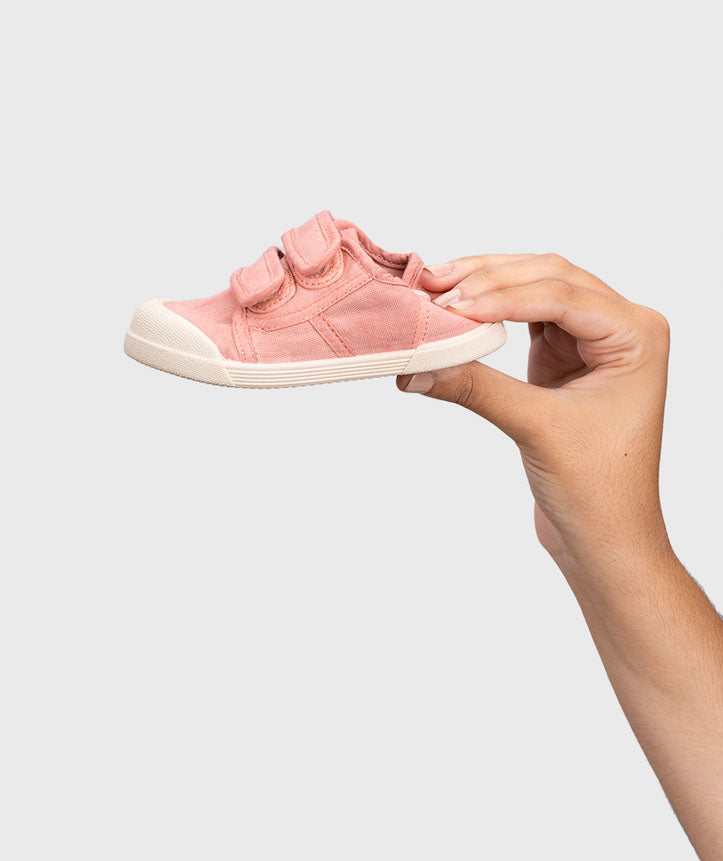 Igor - Ténis de Lona Velcro Rosa