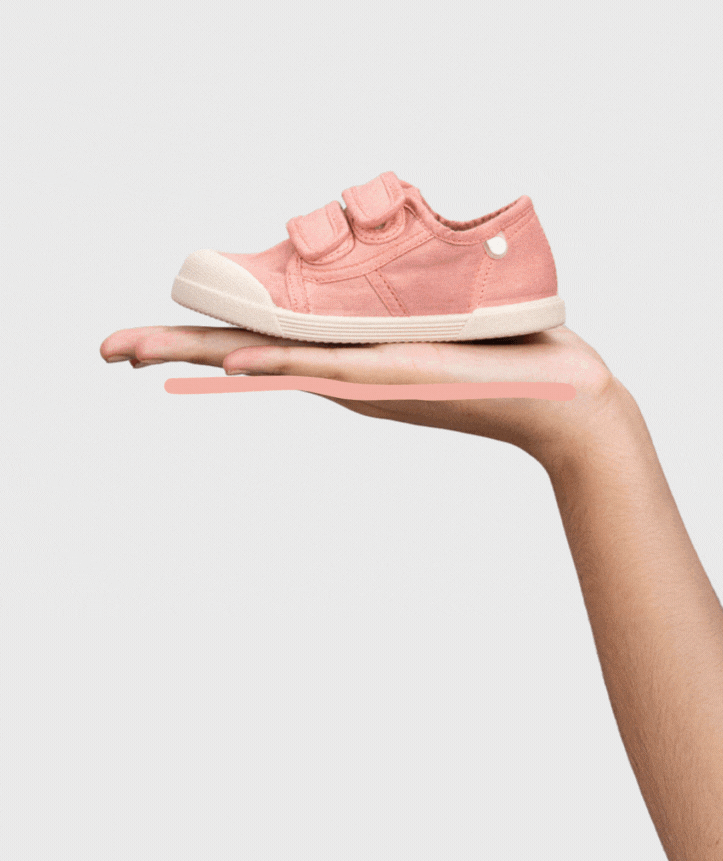 Igor - Ténis de Lona Velcro Rosa